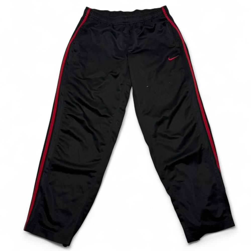 Vintage Nike Black Red Stripe Track Pants Men’s Large - Picture 1 of 7